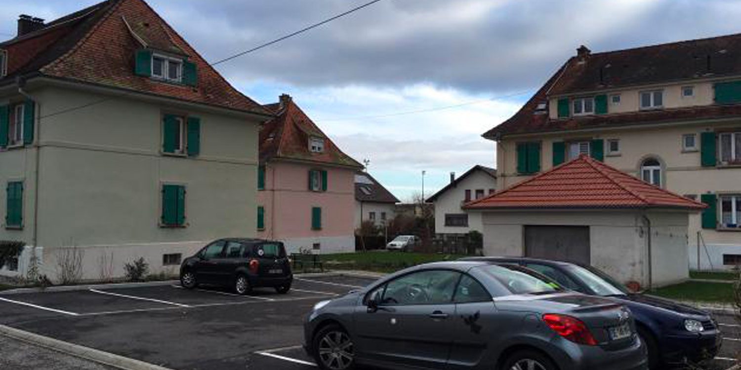 Démolition des cabanons, création de parkings et la réfection de la voirie et des espaces verts &#8211; Thann Pfastatt