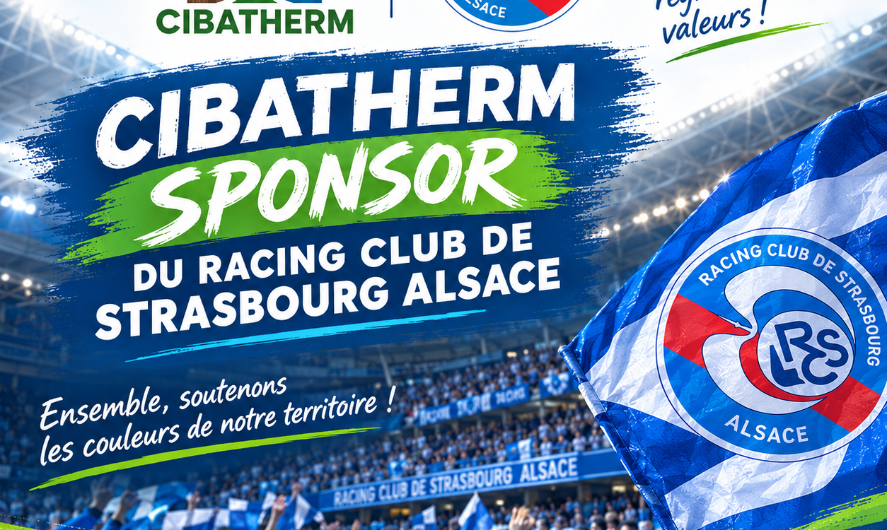CIBATHERM SPONSOR DU RACING CLUB 1 1254X750 | CIBATHERM CIBATHERM sponsor du Racing Club de Strasbourg Alsace ! Wittenheim
